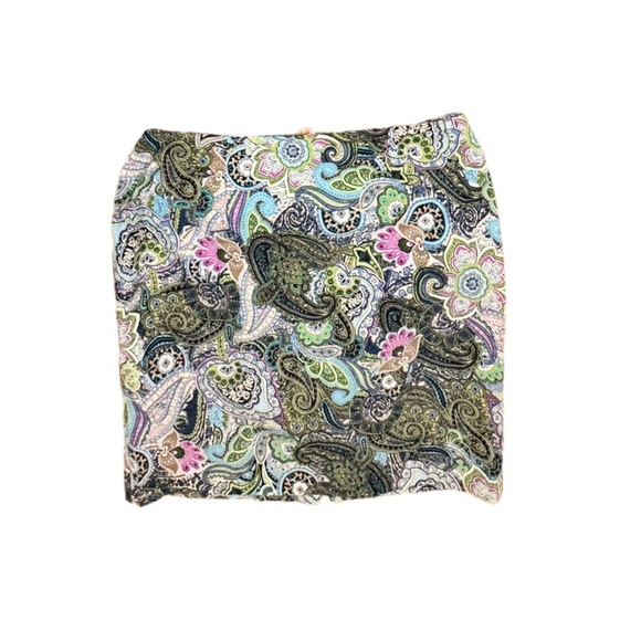 Talbots Paisley Pencil Skirt in Green, Blue and Pink - Picture 1 of 3